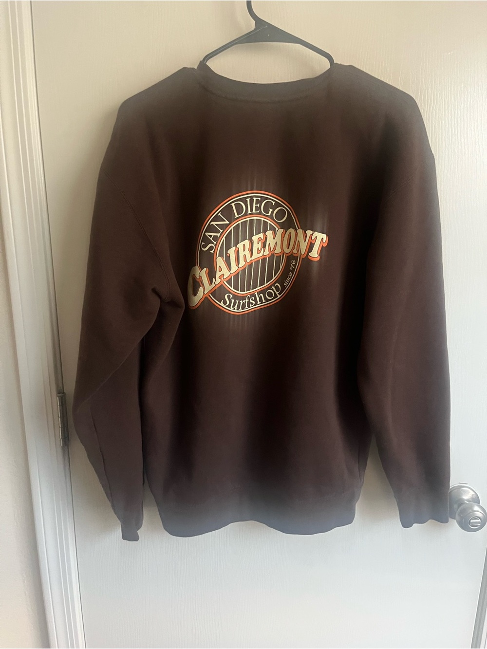 Clairemont Surfshop Brown Graphic Crewneck Sweatshirt